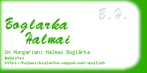 boglarka halmai business card
